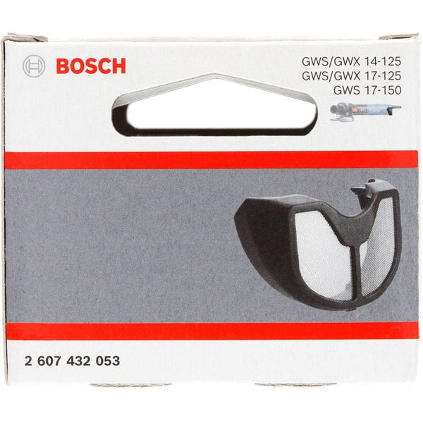 Bosch Logo auf Verpackung von Staubschutzfilter für Winkelschleifer GWS und GWX.