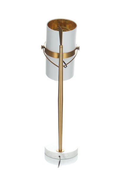 Minimalistische Tischlampe weiß, Klassisch Moderne Nachttisch Lampe | Wohnzimmer Esszimmer Leuchte
