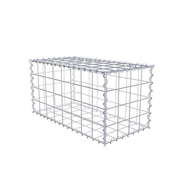 Gabione 80 cm x 40 cm x 40 cm (L x H x T), Maschenweite 10 cm x 10 cm, Spirale
