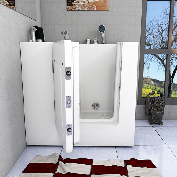 Sitzwanne Whirlpool Badewanne mit Tür S02WP-A-L 78x100cm