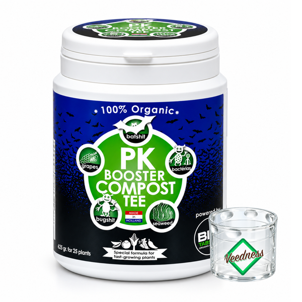 Dose PK Booster Kompost Tee organischer Pflanzendünger 625 Gramm für 25 Pflanzen inklusive Messbecher