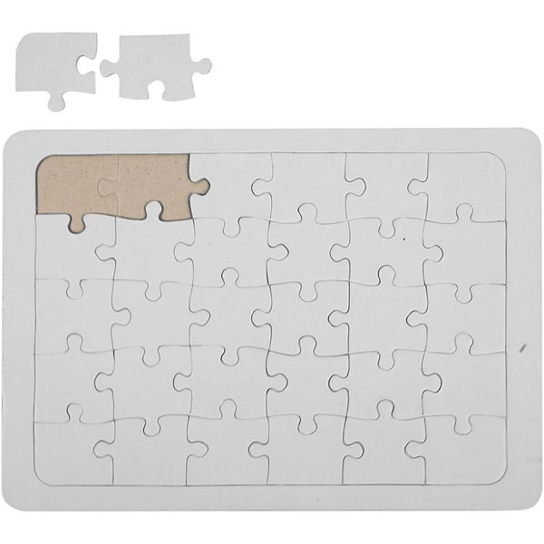 Creativ Company Puzzle, Größe 15x21 cm, weiß, 1 Stk