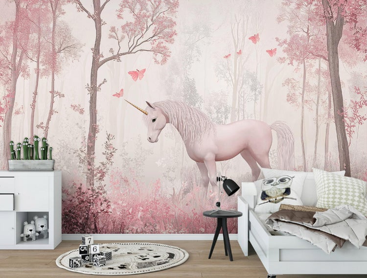 Fototapete Kinderzimmer Mädchen Einhorn Vlies Tapete 250x175 cm