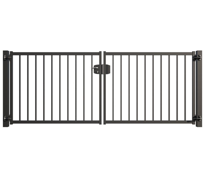 Doppeltor aus Metall für Gartenzäune