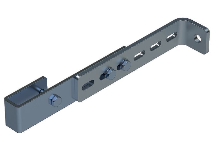 Metallhalterung mit Schrauben zur Befestigung