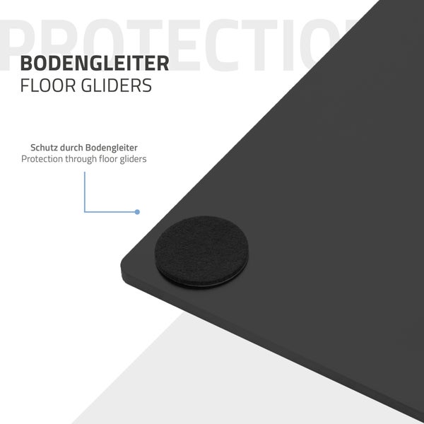 ML-Design Tischgestell Single Schwarz Höhe 72cm, aus pulverbeschichtetetem Stahl, Metall Tischsäule mit 43x43 cm Bodenplatte, Esstisch Einzel Tischuntergestell, Indoor & Outdoor, Tischfuß Tischbein
