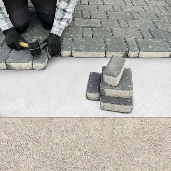 FLOORDIREKT Unkrautvlies Ground Control - Weiß - Universales Mulchvlies - Rollenware - 50 g/m² - 1,5 x 9 m