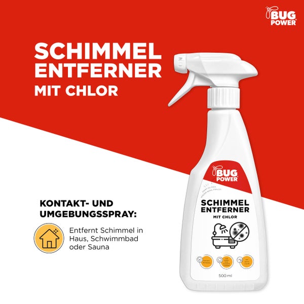 Silberkraft Schimmelentferner mit Aktiv-Chlor 500ml, Stark gegen Schimmel, Stockflecken, Sofort- & Langzeitschutz für Bad, Dusche, Fliesen, Fugen, Keller & Wände, Inkl. 70-seitigem Schimmel-Ratgeber
