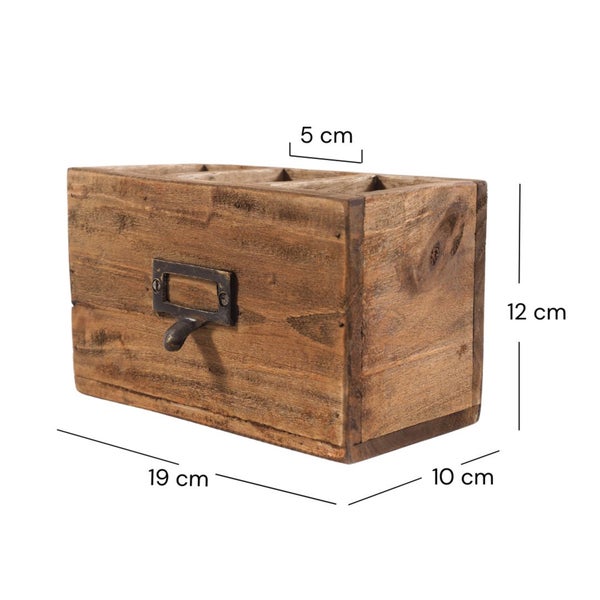 Stiftehalter-Box Vintage 19 Mahagoni 01 natur-vintage