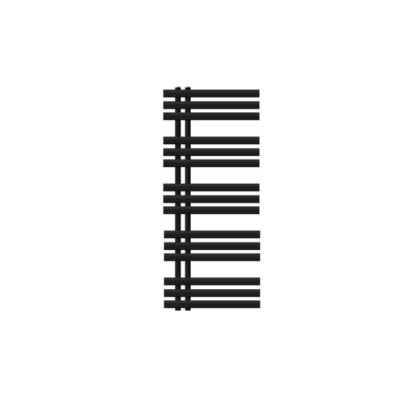LuxeBath Design Badheizkörper Iron EM 500 x 1200 mm, Schwarz matt, Designheizkörper Paneelheizkörper Flachheizkörper Heizkörper Handtuchwärmer Handtuchtrockner Bad/Wohnraum Heizung, inkl. Montage-Set