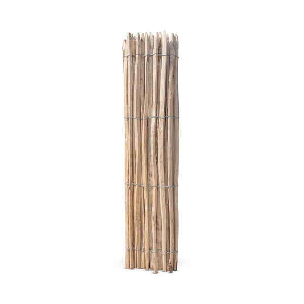 Französischer Premium Staketenzaun Kastanie - Länge 5 Meter, Höhe 175 cm, Lattenabstand 2-3 cm