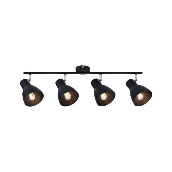 Spotlight Davy E27 230V max. 4x20W dimmbar Schwarz