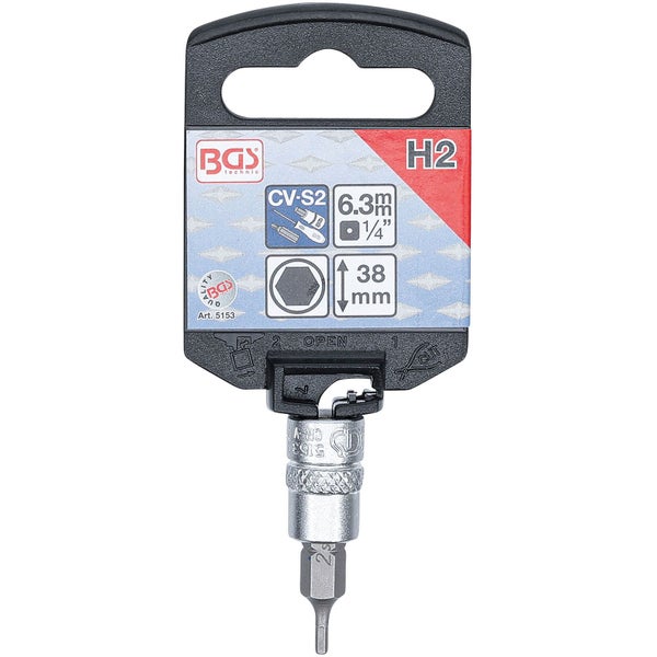 BGS technic Innensechskant-Bit mit Halter, Größe H2