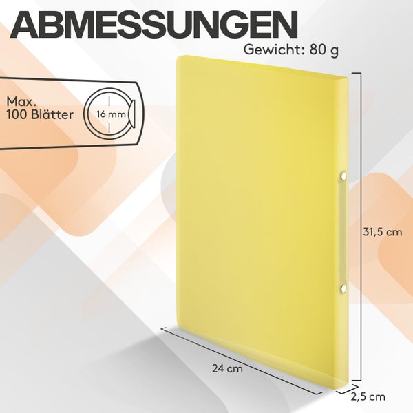 ACROPAQ - 12 x Ringbuch A4 - Mit 2 Ringen, Mit Rückenetiketten, Rückenbreite 2,5 cm, Farbbogen, Natur Farbkollektion - Ringhefter, Ringordner, Ordner A4 Schmal, Ringmappe A4, Schulordner