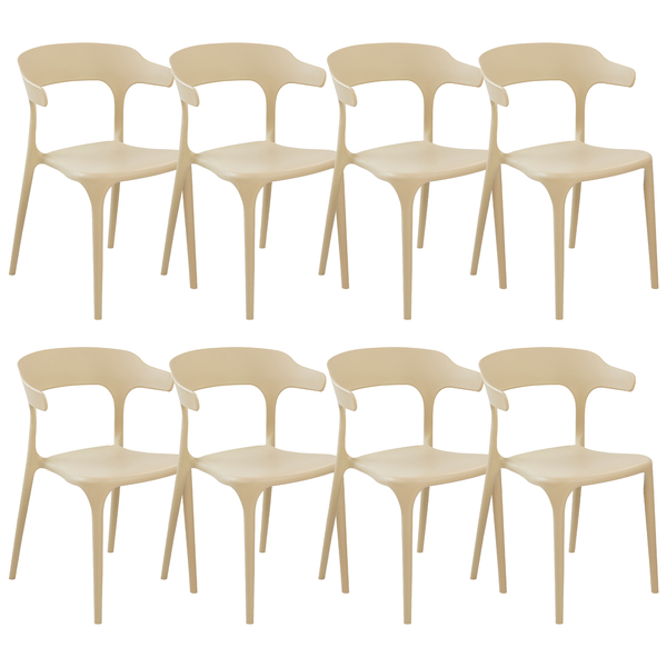 Esszimmerstuhl 8er Set GUBBIO Sandbeige