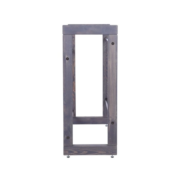 PROREGAL Getränkekistenregal HARZ HxBxT 85x82x35cm 4 Kisten auf 2 Ebenen Massives Kiefernholz Grau geölt