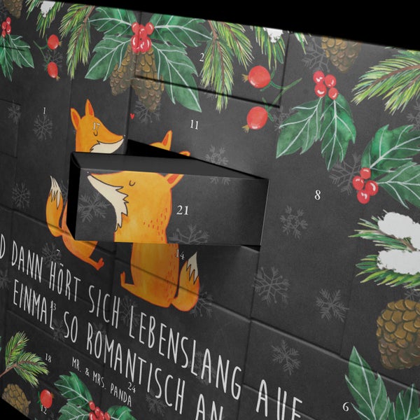 Mr. & Mrs. Panda Befüllbarer Adventskalender Füchse Liebe - Schwarz