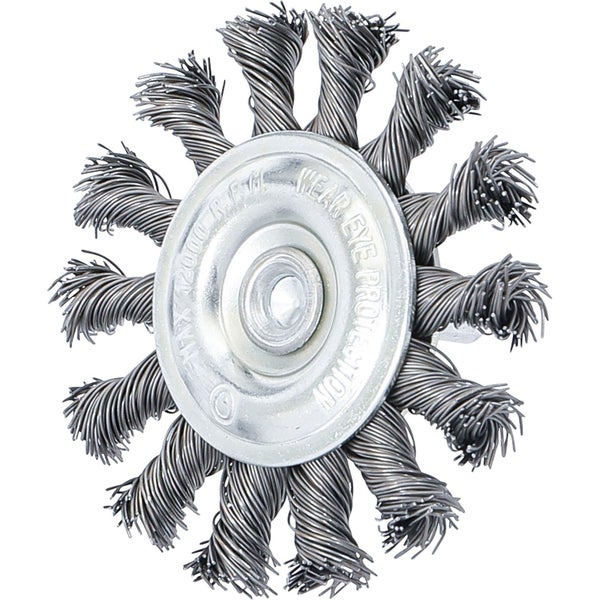 BGS Scheibenbürste Antriebswelle 6 mm gezopft Ø 75 mm - 3982