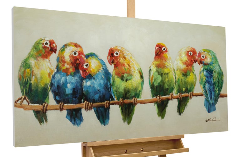 Handgemaltes Gemälde Acrylfarbe 120x60cm Bunt