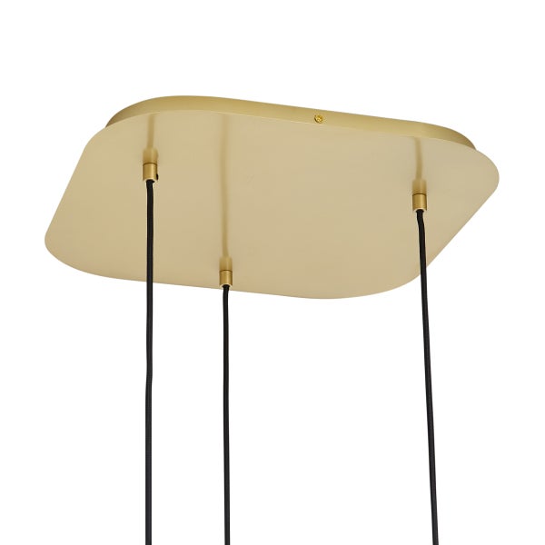 Deckenbefestigung einer Pendelleuchte mit Kabeln