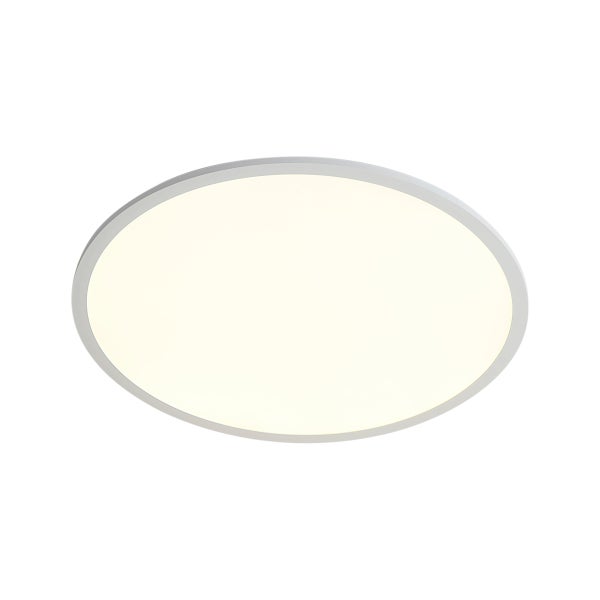 Runde LED-Deckenleuchte im flachen Design.