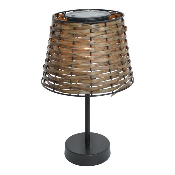 Solarleuchte mit Rattan-Optik für den Aussenbereich