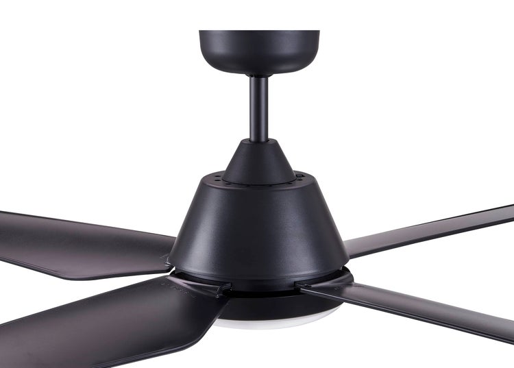 Deckenventilator mit Beleuchtung und vier Flügeln in modernem Design zur Deckenmontage