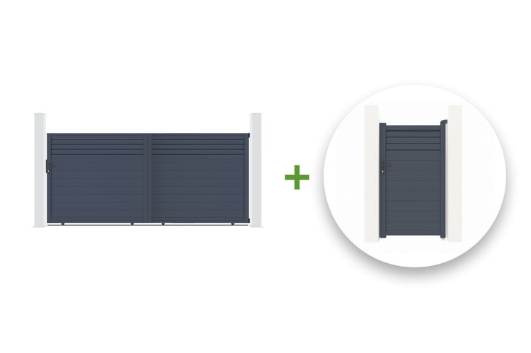 Gartenschuppen aus Metall mit Doppeltür