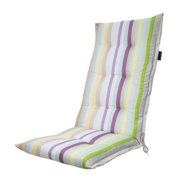 Hochlehnerauflage Righe lila - Ca. 123x50 cm - 4er-Set