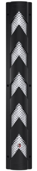 UvV Eckwandschutz 900mm hoch aus Kunststoff reflektierend inkl. Befestigungsmaterial / schwarz/weiß