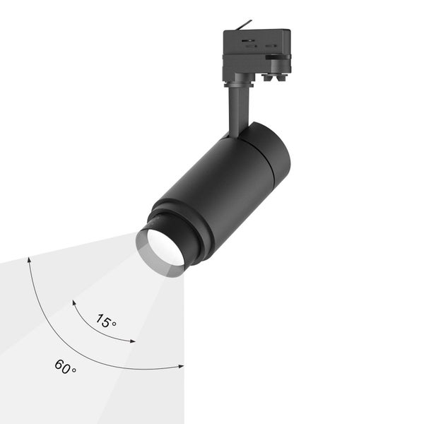 Arcchio LED Stromschienenstrahler Nanna in Schwarz aus Aluminium (1 flammig, ) Arbeitszimmerleuchte