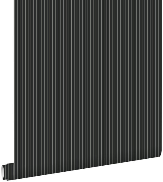 ESTAhome Tapete Streifen Schwarz und Weiß - 53 cm x 10.05 m - 136446