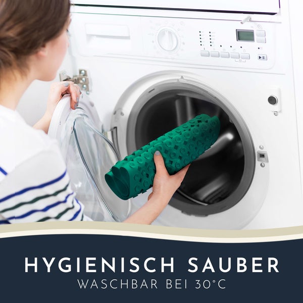 Homerella Badewannenmatte rutschfest Hautsensitiv 88x39cm, INKL. AUFHÄNGUNG | Antirutschmatte Badewanne BPA frei | Duschmatte schimmelresistent & maschinenwaschbar | Badematte rutschfest