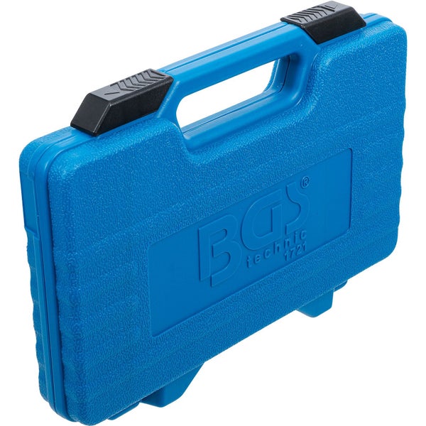 Neun blaue BGU Wäscheklammern aus Kunststoff