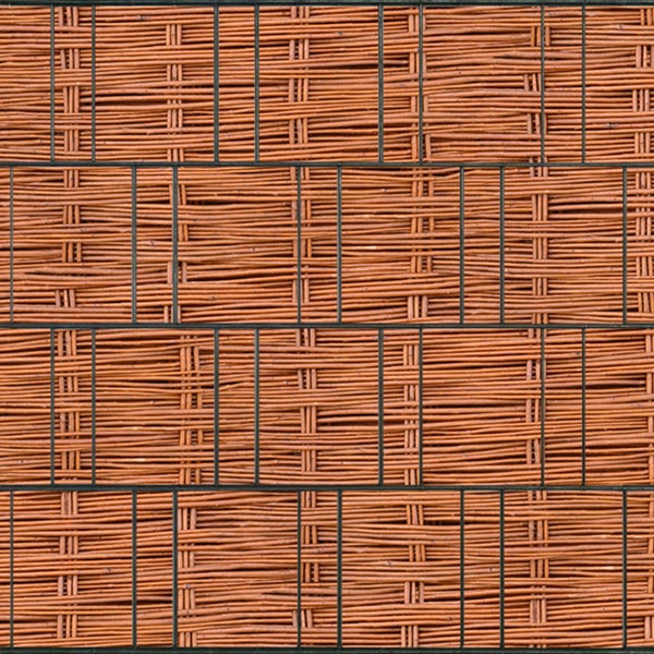 Sichtschutzmatte aus Weide mit Drahtrahmen