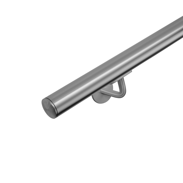 HandyStairs Treppengeländer aus Edelstahl – Durchmesser 42,4 mm – inklusive Halterungen – 100 cm