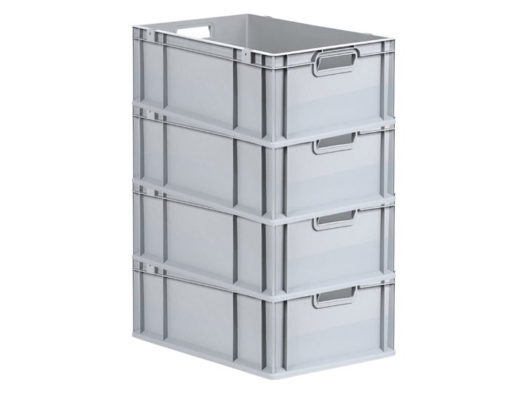 PROREGAL Spar Set 4x Eurobox Nextgen Economy Griffe Offen HxBxT 22 x 40 x 60 cm 44 Liter Eurobehälter Transportbox Transportbehälter