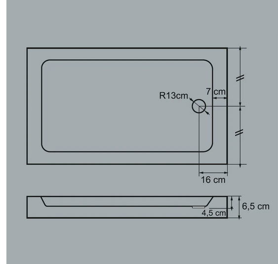 Duschwannen 140 x 90 Duschtasse 90 x 140 Hochwertige Duschtasse extra Flach und extra Verstärkt Designer Duschwanne aus Sanitär Acryl Marke Kreabad