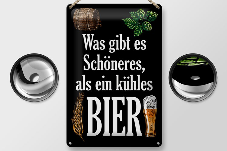 Blechschild Spruch 20x30cm was schöneres als kühles Bier