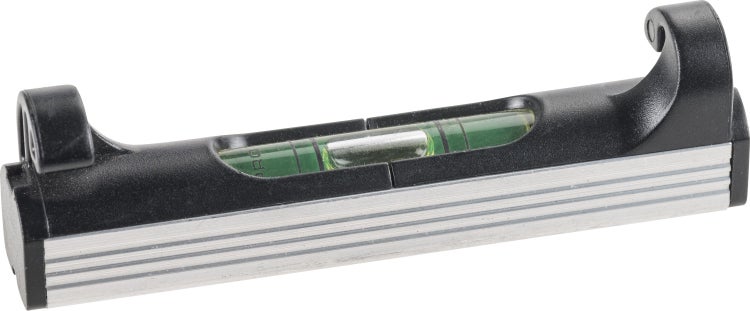 Maurerschnur mit Dosenlibelle an Mauersteinen