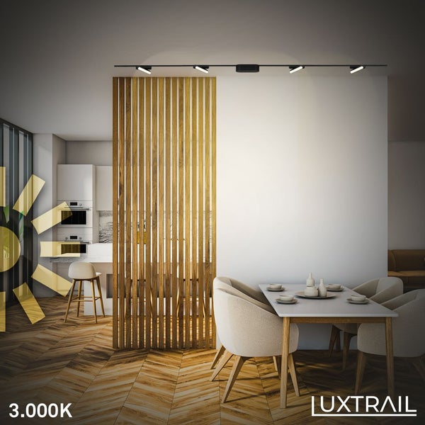 Briloner Luxtrail Schienensystem, Warmweiß, Schwenkbar, Zubehör, Schwarz, 13 cm