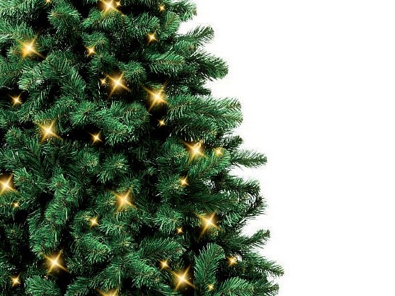 LAALU Weihnachtsbaum künstliche grüne Tanne Narnia 210 cm mit SMART LED LIGHTING mit Ständer