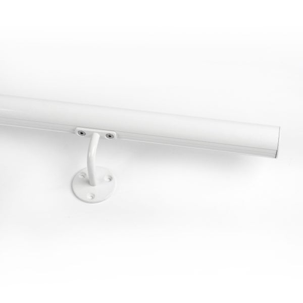 Dolle Handlaufset zur Wandmontage 1,5m Aluminium weiß, rund
