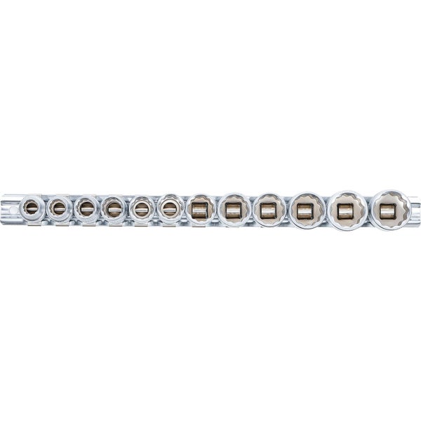 BGS Steckschlüssel-Einsatz-Satz Zwölfkant Antrieb Innenvierkant 10 mm (3/8) SW 8 - 19 mm 12tlg. - 9105