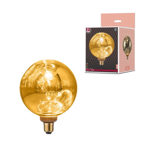 Paulmann LED Globe E27 Vintage Gold 4,7 Watt warmweiß 400 Lumen 3-Stufen dimmbar mit Verpackung.