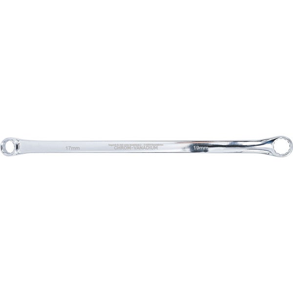 BGS Doppel-Ringschlüssel extra lang SW 17 x 19 mm - 1186-17x19