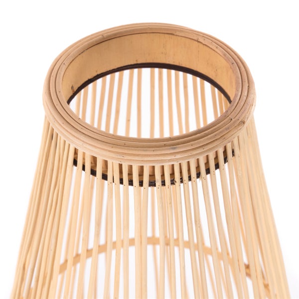 Laterne  FINN 70 Bambus, mit Windlicht-Glaseinsatz naturfarben