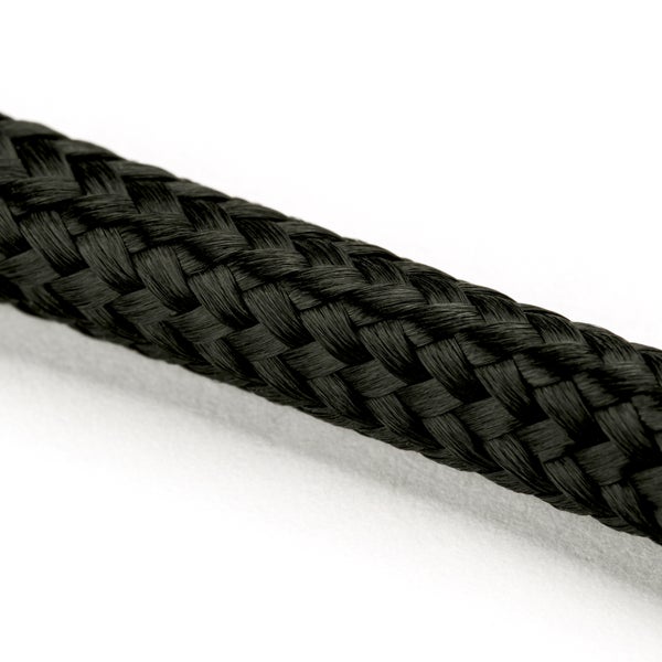 Extra dünnes Textilkabel, Schwarz, Textilummanteltes Stoffkabel, Stromkabel dünn / 3-adrig 3x0,75mm , Meterware