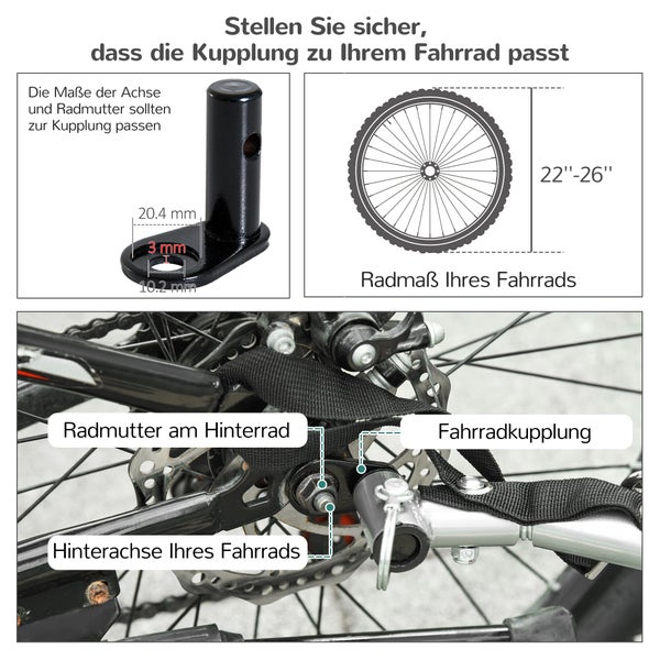 PawHut Fahrradanhänger, 155L x 83B x 108H cm, 600D Oxford, Stahlrohr, Grün+Grau