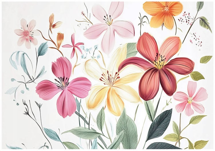 Fototapete Kinderzimmer Mädchen Blumen Vlies Tapete 350x250 cm